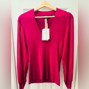 Ted Baker London Bryanna Sheer Sleeve Sweater US 8